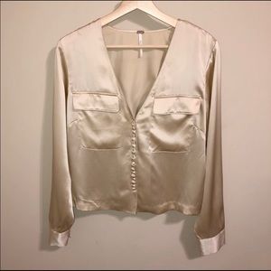 Free People Silk Blouse